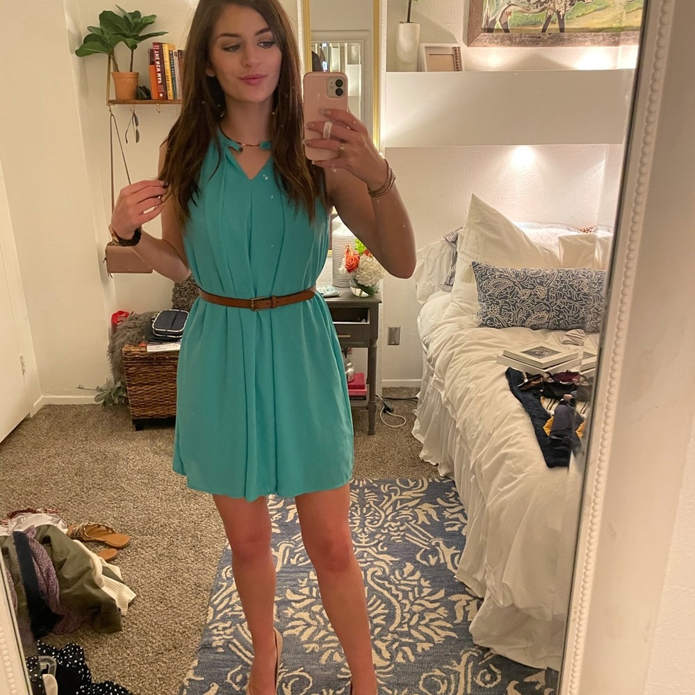 Turquoise Shift Dress